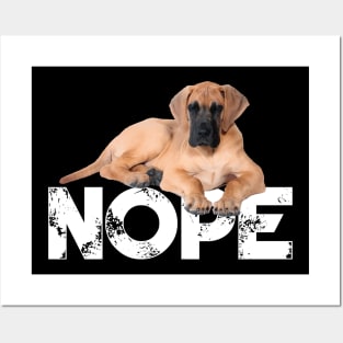 Nope Lazy Great Danes Dog Lover Posters and Art